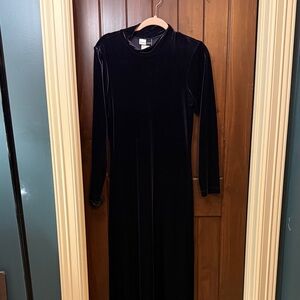 Deep Purple Velvet Maxi Dress